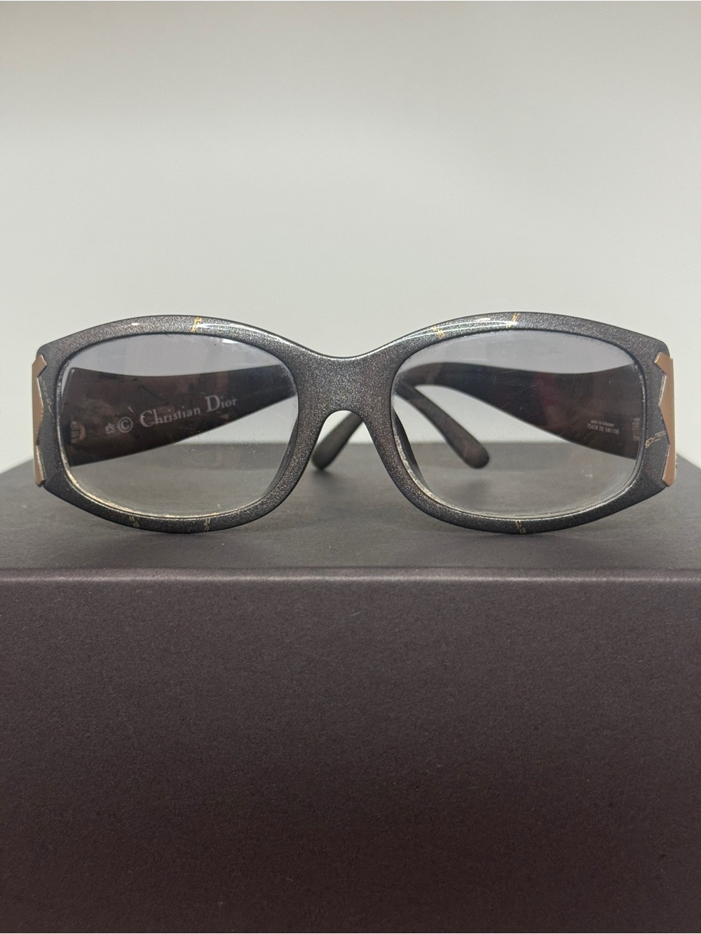 Vintage Dior Metallic Charcoal Optyl Sunglasses